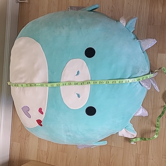 Kellytoy Squishmallows Green Teal Dragon Plush Toy Stuffed Animal 27" Ta… - Picture 7 of 10